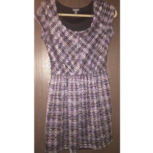 Multicolored Patterned Short Dress